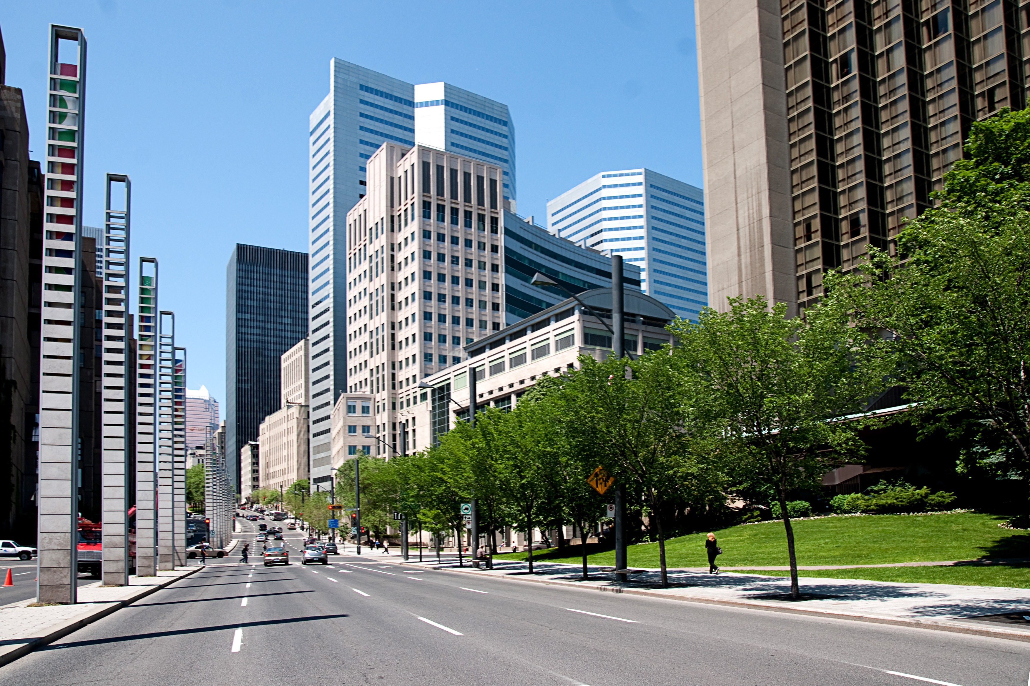 buildings and street on HoMa Montreal